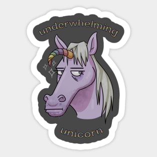 Underwhelming Unicorn Sticker